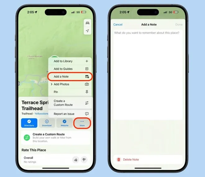 Нові функції в Apple Maps на iOS 18: бібліотека і нотатки для локацій